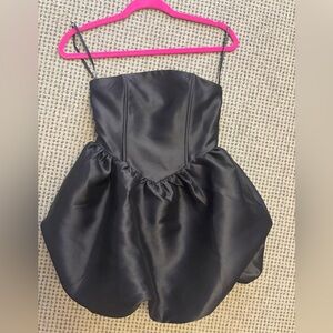 Special Occasion Katie.J black strapless bubble hemline.